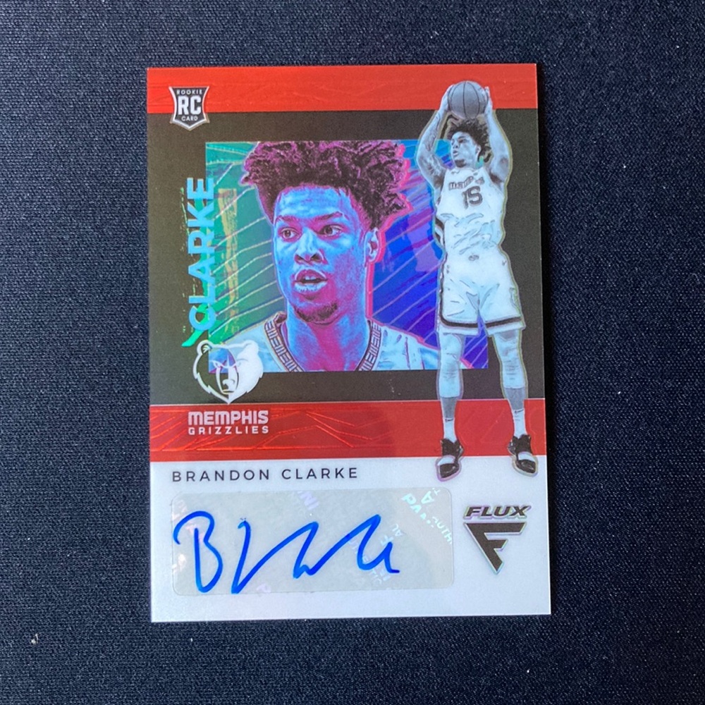 2019-20 Panini Chronicles Flux Brandon Clarke Red Rookie Auto
